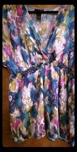 plus size kimono sleeved blouse